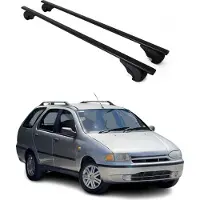 Omtec Dachträger Gepäckträger für Fiat Palio Weekend 1996-2011 Metall Schwarz 2x