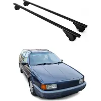 Omtec Dachträger Grundtäger für VW Passat B3 B4 Variant 1988-1997 75kg Metall Schwarz