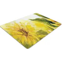 Decormat Stuhlunterlage Bürostuhlunterlage 120 cm x 90 cm Bodenmatte Bürostuhlunterlage - Sonnenblumen