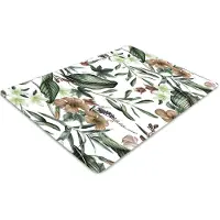 Decormat Stuhlunterlage Bürostuhlunterlage 120 cm x 90 cm Bodenmatte Bürostuhlunterlage - Frühlingsblumen