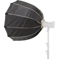 Lixada 120 cm/47 Zoll Schnellverschluss-Parabol-Softbox, faltbare Softbox mit Bowen-Mount-Wabengitter fuer Fotografie, Studio, Fotografie, Portraet, Live-Stream