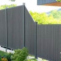 HOME DELUXE WPC Sichtschutzzaun Schrägelement CALLADO PREMIUM Vertikale Paneele - Höhe: 185 cm