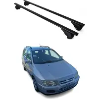 Omtec Dachträger Gepäckträger für Mitsubishi Space Star 1998-2005 Metall Schwarz 2x