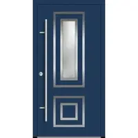 Haustuerenland.de Aluminium Haustür "YVONNE" 82 mm RC2 Saphirblau RAL 5003 beidseitig innen öffnend DIN links