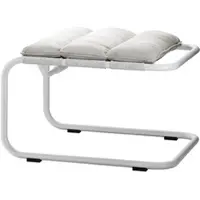 Thonet Kissenauflage | für Stahlrohr Fußhocker S 35 NH | Farbe weiß natur