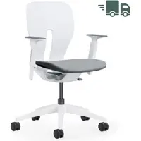 Klober LIM Drehstuhl (lim98) weiß | Sitz mit Membran | Changeable in Weiß-Grau | Rücken Kunststoff