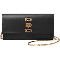 Fossil Leder Geldbörse Umhängetasche Penrose Wallet Black schwarz