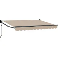 vidaXL Ausziehbare Markise Beige 3,5 x 2 m Polyester und Metall