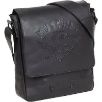 Mustang Leder Umhängetasche Valencia Assis Shoulderbag Black schwarz