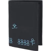 OXMOX Geldbörse New Cryptan RFID Protect Kombibörse Jumping Jack 2.0 Print Cyan Black schwarz