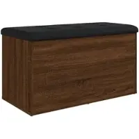 DELUKE Sitzbank JONA Mit Stauraum Räuchereiche 82x42x45cm Aufbewahrungsbank Flurbank Garderobenbank
