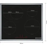 Bosch Serie 6 PIF645HB1E, Schwarz, Integriert, 60 cm, Zonen-Induktionskochfeld, 4 Zone(n), 4 Zone(n)
