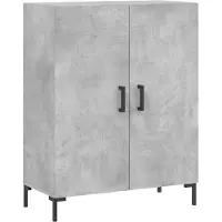 vidaXL Highboard Betongrau 69,5x34x180 cm Holzwerkstoff