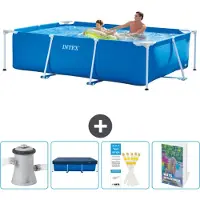 Intex Rechteckiger Frame Pool - 260x160x65 cm - 5-teilig SCB129