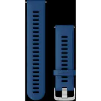 Garmin Silikonarmband Blau/Silber 22 mm