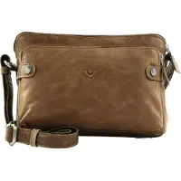 VOi Leder Umhängetasche City Cowboy Carola Crossbody Bag Cognac braun