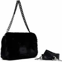 Replay Umhängetasche Schultertasche Crossbody Bag Black schwarz