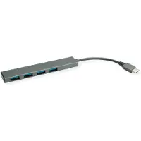 Roline USB 3.2 Gen 1 Hub, 4fach, Typ C Anschlusskabel
