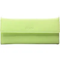Esquire Leder Geldbörse Viktoria Ladies Long Wallet Lime hellgrün