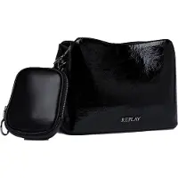 Replay Umhängetasche Crossbody Bag Shiny Black schwarz