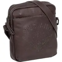 Mustang Leder Umhängetasche Valencia Sion Shoulder Bag Brown dunkelbraun