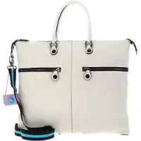 Gabs Leder Schultertasche Umhängetasche G3 Plus TG Ruga Tasca Laterale Shoulder Bag Panna weiß