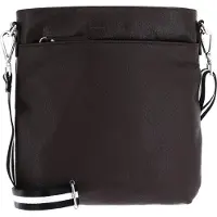 Bruno Banani Leder Umhängetasche Crossbody Bag Brown dunkelbraun
