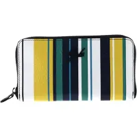 Gabs Leder Geldbörse GMONEY17 ST. Multirighe Ruga Bicolor Black Toni Freddi + Bianco Ottico + Peperita mehrfarbig