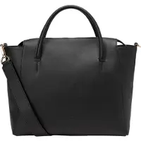 Marc O'Polo Leder Schultertasche Handtasche Taya Shopper Black schwarz