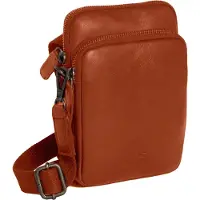 Mustang Leder Umhängetasche Perth Shoulderbag Cognac braun