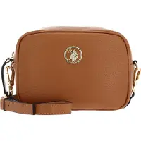 U.S. POLO ASSN. Leder Umhängetasche Arlington Crossbody Bag Light Tan hellbraun