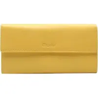 Esquire Leder Geldbörse Viktoria Ladies Long Wallet Yellow gelb