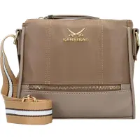 Sansibar Umhängetasche Schultertasche Zip Bag Taupe beige
