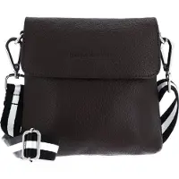Bruno Banani Leder Schultertasche Umhängetasche Crossbody Bag Brown dunkelbraun