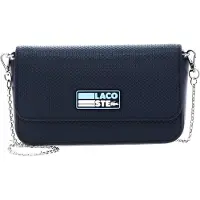 Lacoste Leder Gürteltasche Schultertasche Chantaco Seasonal Belt Bag Badge Marine Panorama blau