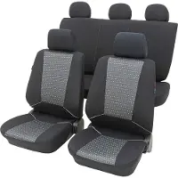 Petex Auto Sitzbezüge Universal Komplett Set 11-teilig - Korsika grau, Eco Class mit SAB 1 Vario | Autositzbezüge / Schonbezüge von