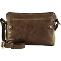 VOi Leder Umhängetasche City Cowboy Carola Crossbody Bag Brown braun