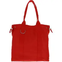 s.Oliver Shopper Tasche Rot aus Polyester, mit Reißverschlussfach, ca. 36x35x9 cm