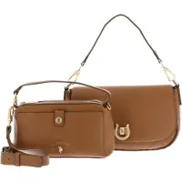 U.S. POLO ASSN. Umhängetasche Schultertasche Middleton Flap Crossbody Bag With Extra Bag Camel hellbraun