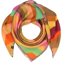 Fraas Silk Crepe Scarf In Wave-Design