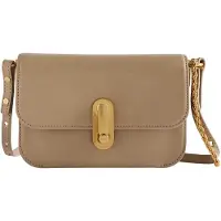 Ted Baker Leder Umhängetasche Schultertasche Kkaysa Polished Leather Crossbody Bag Taupe beige