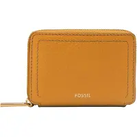 Fossil Kartenetui Logan Zip Around Card Case RFID Ochre senfgelb