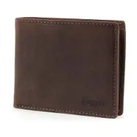Bugatti Leder Geldbörse Hunter Coin Wallet with Flap 8CC Brown braun