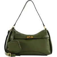 PICARD Leder Umhängetasche Schultertasche Odeon Hand Bag Olive olivgrün