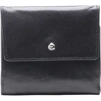 Esquire Wiener Schachtelbörse Leder Geldbörse Portemonnaie (8KF) TOSCANA schwarz 0039-48-00