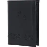 OXMOX Leder Geldbörse Leather Kombibörse Jumping Jack Embossed Black schwarz