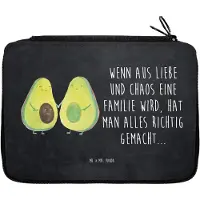 Mr. & Mrs. Panda Federmappe Avocado Pärchen - Kreidetafel - Geschenk, Federtasche, Familie, Federmäppchen, Avocados, Kinder, Schlamper, Etui, Liebe, Mäppchen