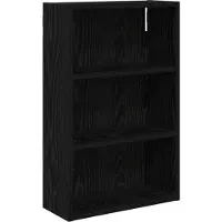 vidaXL Badezimmer-Wandschrank Schwarz Eichen-Optik 40 x 16 x 62,5 cm
