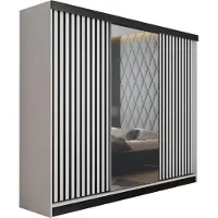 KIER FURNITURE Mehrzweckschrank MALANI 200 - Weiß 200x205x59 cm