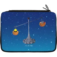 Mr. & Mrs. Panda Federmappe Sternzeichen Waage - Sternenhimmel Blau - Geschenk, Schulmäppchen, Biene, Mäppchen, Federtasche, Marienkäfer, Hummel, Bleistiftetui